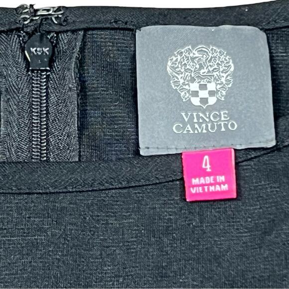 Vince Camuto Fit-n-Flare Reptile Print Mini Dress, Black, Size 4 - Picture 3 of 6